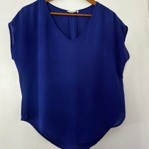 Blue Short Sleeve Lush Top